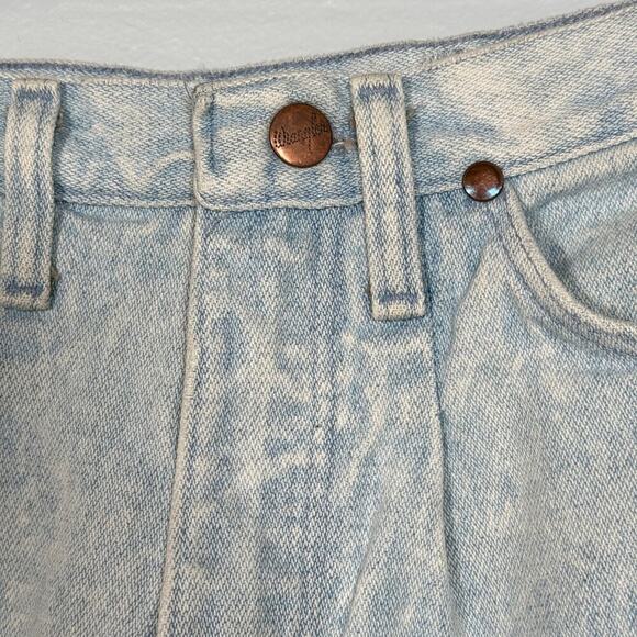 Vintage Wrangler Acid Wash High Rise Straight Leg Mom Jeans Made in USA 25x33 - Picture 6 of 13